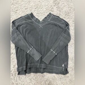 Free People FP Movement All Star Layer Shirt Washed Black Long Sleeve